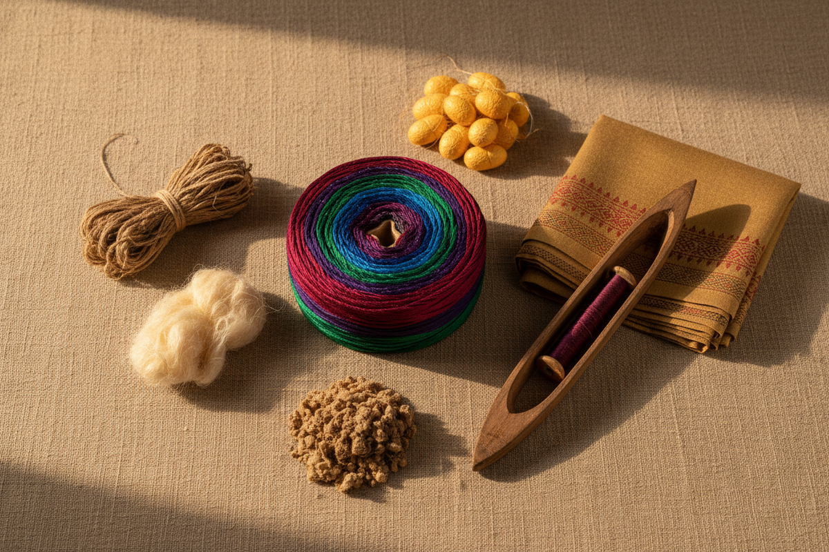 The Types of Indian Silk Yarn: A Visual Guide to Their Beauty & Character