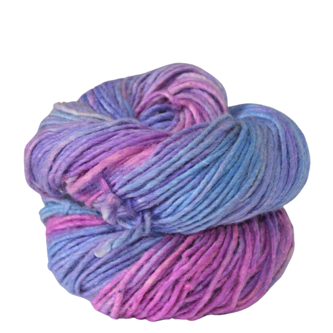 Knitsilk Silk Wool Blend Yarn Singles | 100g Merino Silk Yarn for Knitting & Crochet | Hand-Dyed Tonal Variegated Sport/DK Weight Wool | Fair Trade Natural Yarn (Bhramaputra)