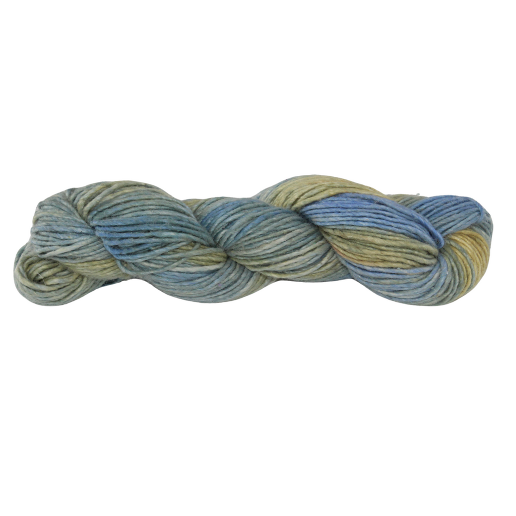Knitsilk Silk Wool Blend Yarn Singles | 100g Merino Silk Yarn for Knitting & Crochet | Hand-Dyed Tonal Variegated Sport/DK Weight Wool | Fair Trade Natural Yarn (Nile)