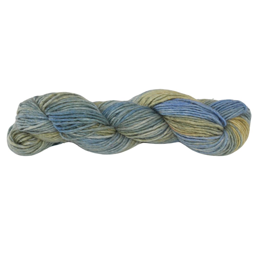 Knitsilk Silk Wool Blend Yarn Singles | 100g Merino Silk Yarn for Knitting & Crochet | Hand-Dyed Tonal Variegated Sport/DK Weight Wool | Fair Trade Natural Yarn (Nile)