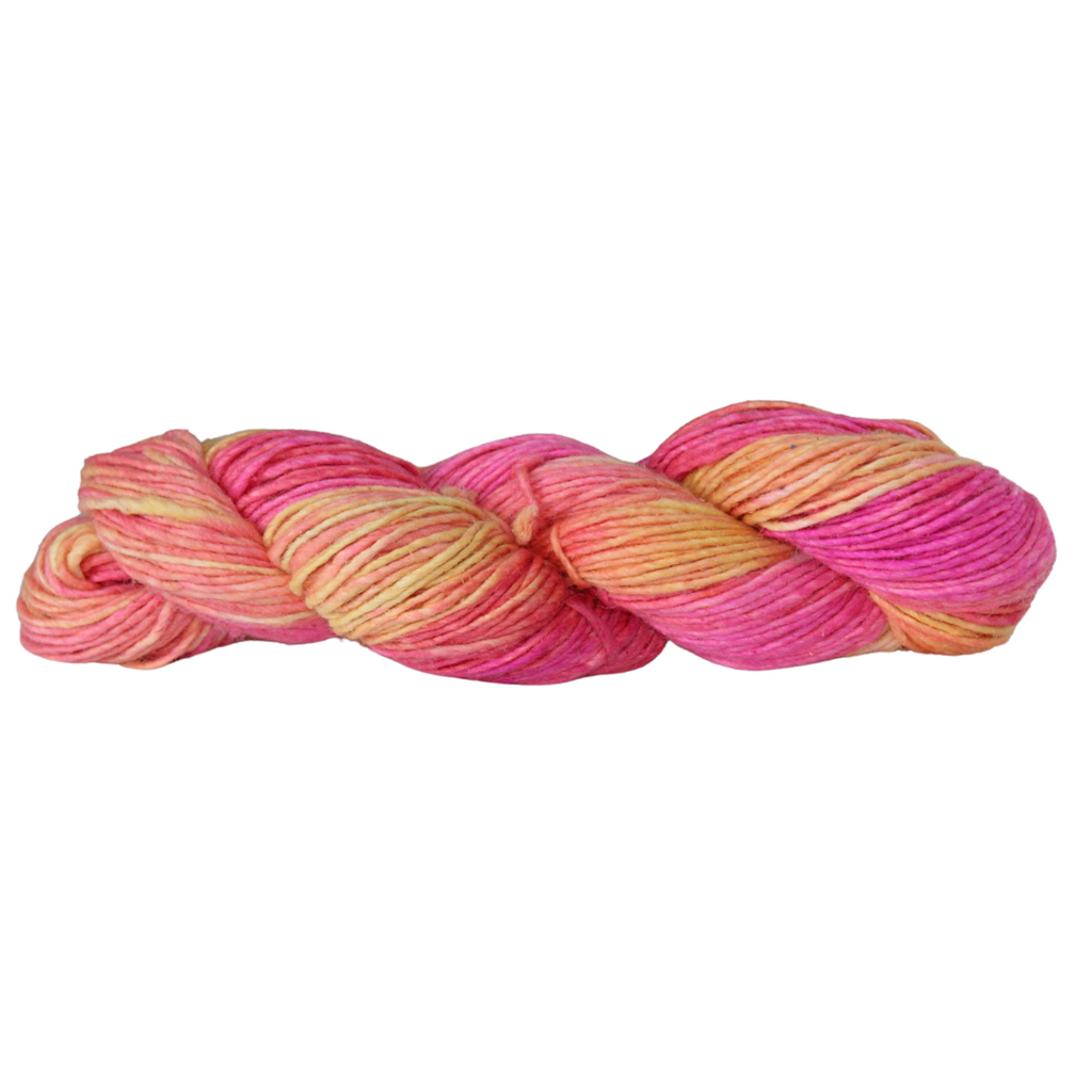 Knitsilk Silk Wool Blend Yarn Singles | 100g Merino Silk Yarn for Knitting & Crochet | Hand-Dyed Tonal Variegated Sport/DK Weight Wool | Fair Trade Natural Yarn (Thames)