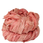 Knitsilk Recycled Sari Silk Ribbon Yarn – Super Bulky | Peach | Crochet, Knitting, Embroidery & Jewelry Making | 100g / 30 Yards