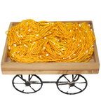 Knitsilk Recycled Sari Silk Beads Yarn – Yellow| 100g, 80+ Yards