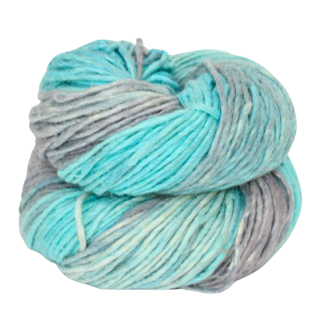 Knitsilk Silk Wool Blend Yarn Singles | 100g Merino Silk Yarn for Knitting & Crochet | Hand-Dyed Tonal Variegated Sport/DK Weight Wool | Fair Trade Natural Yarn (Yukon)