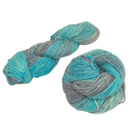 Knitsilk Silk Wool Blend Yarn Singles | 100g Merino Silk Yarn for Knitting & Crochet | Hand-Dyed Tonal Variegated Sport/DK Weight Wool | Fair Trade Natural Yarn (Yukon)