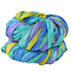 Knitsilk Recycled Sari Silk Ribbon Yarn – Super Bulky | Multicolor | Crochet, Knitting, Embroidery & Jewelry Making | 100g / 30 Yards