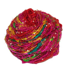 Knitsilk Recycled Sari Silk Beads Yarn – Multicolor | 100g, 80+ Yards