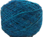 Knitsilk Premium Ball Recycled Sari Silk Yarn - Aqua Blue - 100gm, 150yards