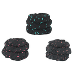 Knitsilk 3-Pack Black Polka Dot Mulberry Silk Chiffon Ribbons – 25+ Yards Each | Blue, Rust & Brown Dots | Craft, Gift Wrapping, Décor & Hair Bows