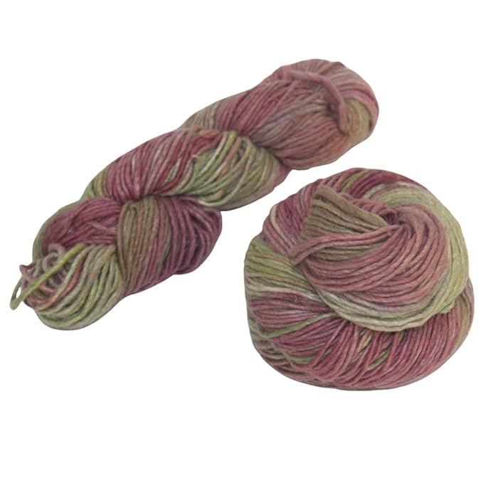 Knitsilk Silk Wool Blend Yarn Singles | 100g Merino Silk Yarn for Knitting & Crochet | Hand-Dyed Tonal Variegated Sport/DK Weight Wool | Fair Trade Natural Yarn (Niger)