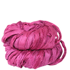 Knitsilk Recycled Sari Silk Ribbon Yarn – Super Bulky | Pink | Crochet, Knitting, Embroidery & Jewelry Making | 100g / 30 Yards