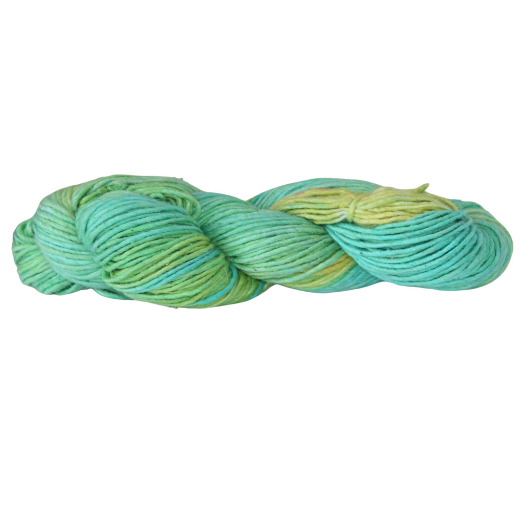 Knitsilk Silk Wool Blend Yarn Singles | 100g Merino Silk Yarn for Knitting & Crochet | Hand-Dyed Tonal Variegated Sport/DK Weight Wool | Fair Trade Natural Yarn (Mississipi)