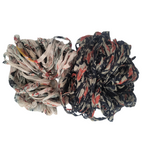 Knitsilk 100% Silk Chiffon Frayed Bulky Printed Ribbon – 25 Yards x 2 Count | Ultra-Soft, Handcrafted Luxury for Creative Projects | Limited Edition