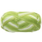 Knitsilk CottonMuse – 100% Gassed Mercerized Cotton Yarn| 4 x 75g (Total 1528 Yards), Soft, Matte Finish, Green white | Premium Crochet Thread for Apparel & DIY Crafts | Pack of 4