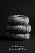 Knitsilk 3 Ply 100% Mulberry Silk Lace Weight Yarn | Perfect for Knitting, Crocheting & Weaving | Premium Quality Silk Yarn for Luxurious Projects (50g – 260 Yards, Grey)