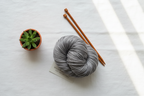 Knitsilk 3 Ply 100% Mulberry Silk Lace Weight Yarn | Perfect for Knitting, Crocheting & Weaving | Premium Quality Silk Yarn for Luxurious Projects (50g – 260 Yards, Grey)