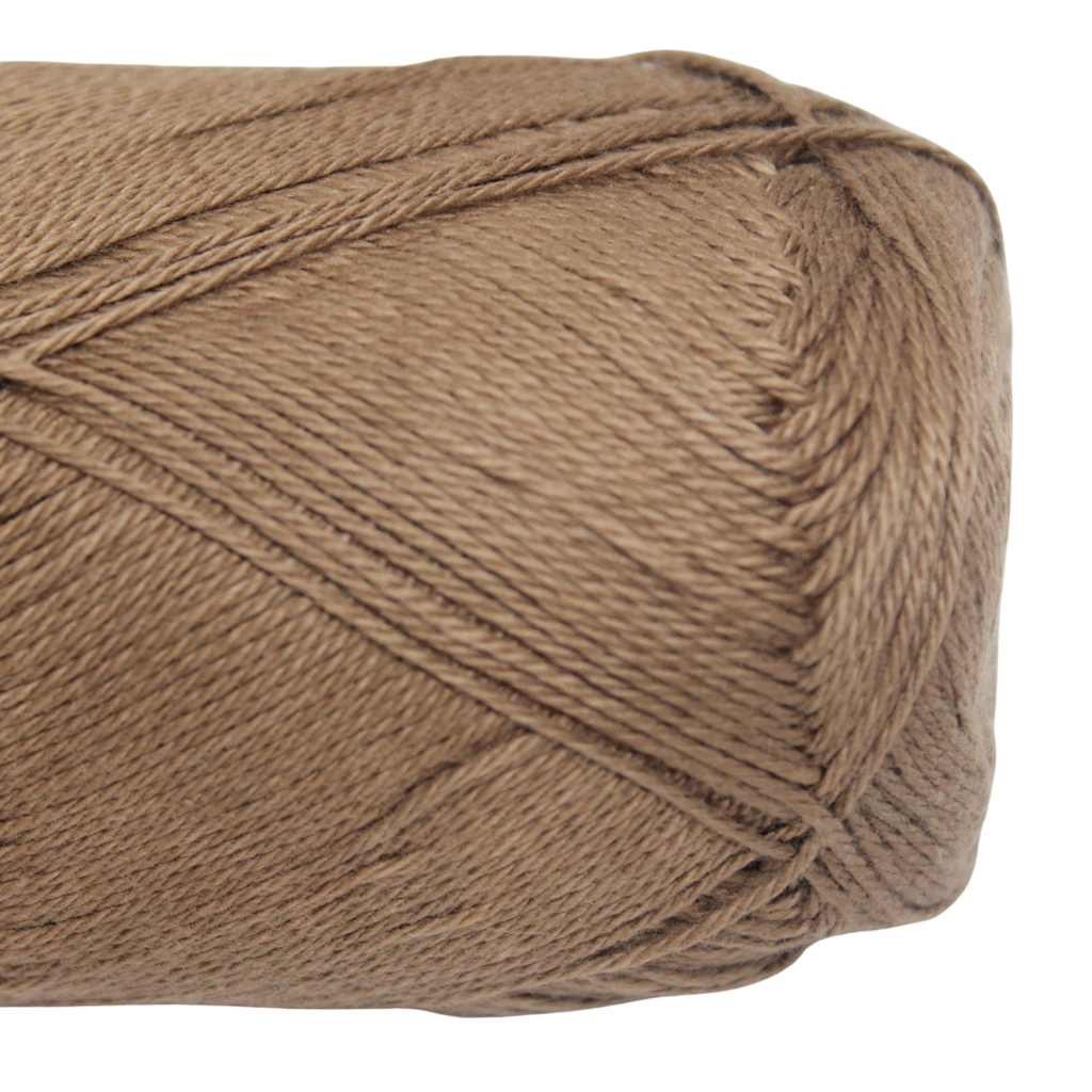 Knitsilk CottonMuse – 100% Gassed Mercerized Cotton Yarn| 4 x 75g (Total 1528 Yards), Soft, Matte Finish, Brown | Premium Crochet Thread for Apparel & DIY Crafts | Pack of 4