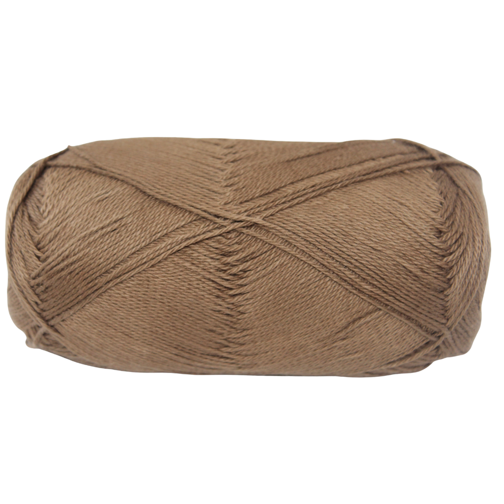 Knitsilk CottonMuse – 100% Gassed Mercerized Cotton Yarn| 4 x 75g (Total 1528 Yards), Soft, Matte Finish, Brown | Premium Crochet Thread for Apparel & DIY Crafts | Pack of 4