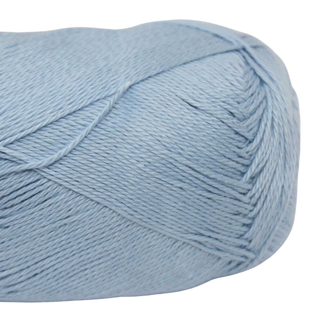Knitsilk CottonMuse – 100% Gassed Mercerized Cotton Yarn| 4 x 75g (Total 1528 Yards), Soft, Matte Finish, Sky blue | Premium Crochet Thread for Apparel & DIY Crafts | Pack of 4
