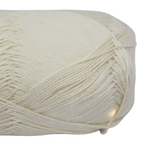 Knitsilk CottonMuse – 100% Gassed Mercerized Cotton Yarn| 4 x 75g (Total 1528 Yards), Soft, Matte Finish, Cream | Premium Crochet Thread for Apparel & DIY Crafts | Pack of 4