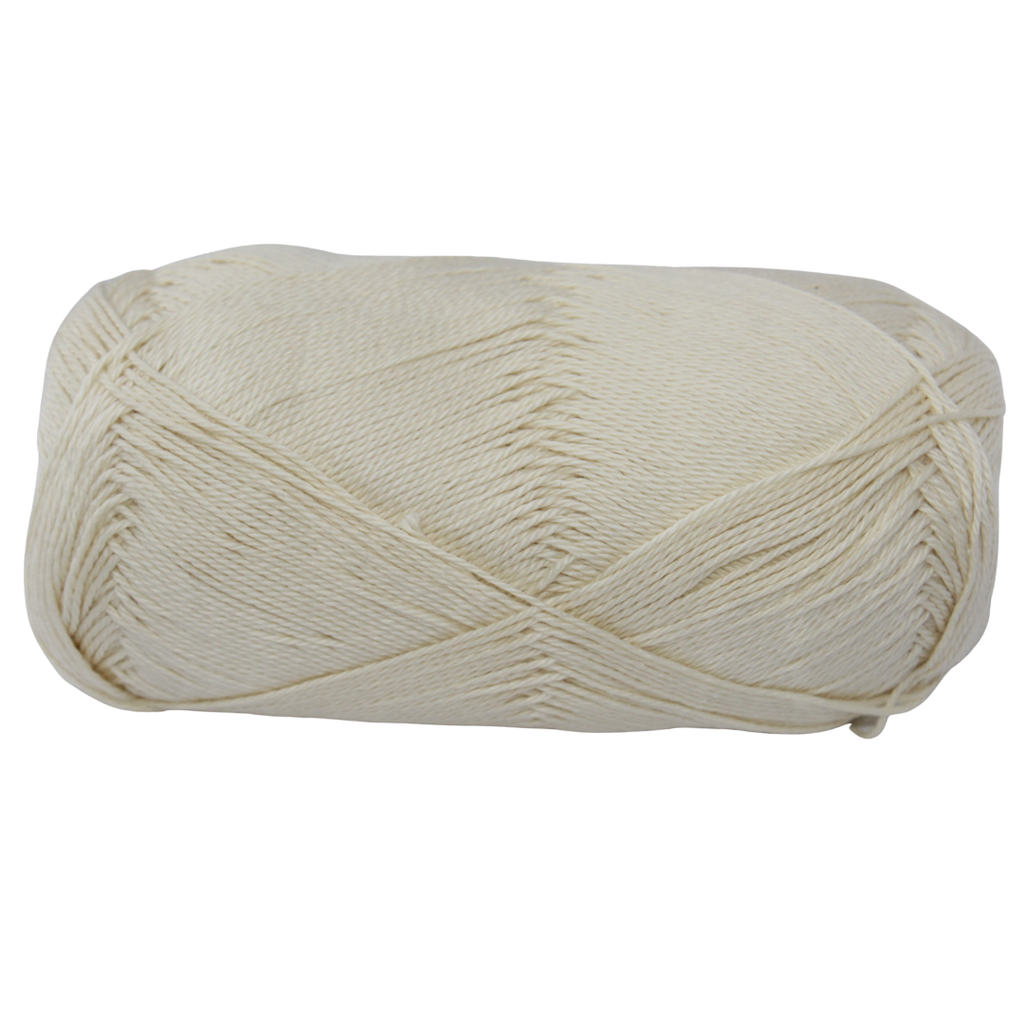 Knitsilk CottonMuse – 100% Gassed Mercerized Cotton Yarn| 4 x 75g (Total 1528 Yards), Soft, Matte Finish, Cream | Premium Crochet Thread for Apparel & DIY Crafts | Pack of 4