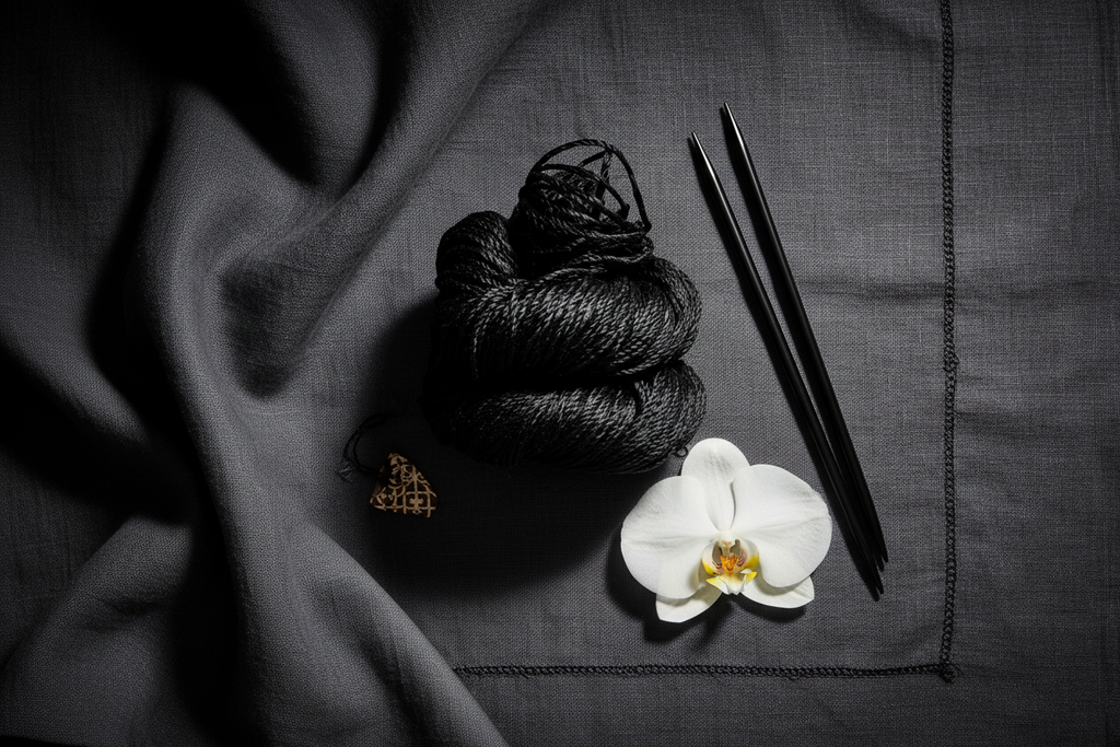 Knitsilk 3 Ply 100% Mulberry Silk Lace Weight Yarn | Perfect for Knitting, Crocheting & Weaving | Premium Quality Silk Yarn for Luxurious Projects (50g – 260 Yards, Black)