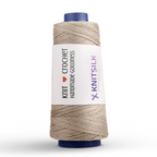 Knitsilk DK Silk Cotton Yarn | 2/60NM x 8 Ply | 180 Yards / 50g | Khaki | Soft, Lustrous, Premium Silk Cotton Blend for Knitting, Crochet & Crafting