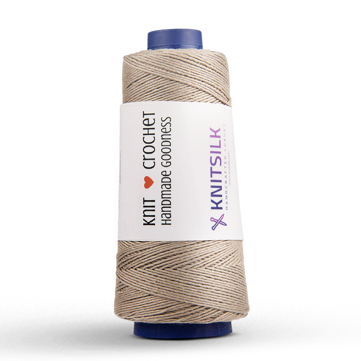 Knitsilk DK Silk Cotton Yarn | 2/60NM x 8 Ply | 180 Yards / 50g | Khaki | Soft, Lustrous, Premium Silk Cotton Blend for Knitting, Crochet & Crafting