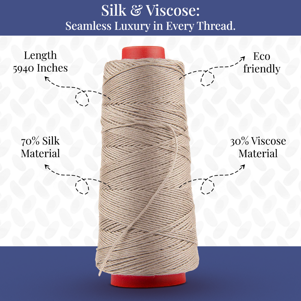 Knitsilk DK Silk Cotton Yarn | 2/60NM x 8 Ply | 180 Yards / 50g | Khaki | Soft, Lustrous, Premium Silk Cotton Blend for Knitting, Crochet & Crafting
