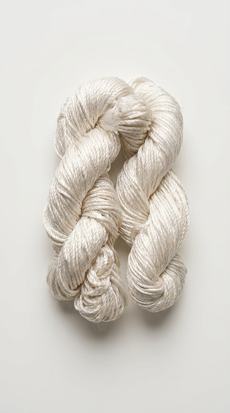 Knitsilk 3 Ply 100% Mulberry Silk Lace Weight Yarn | Perfect for Knitting, Crocheting & Weaving | Premium Quality Silk Yarn for Luxurious Projects (50g – 260 Yards, Sacred White)