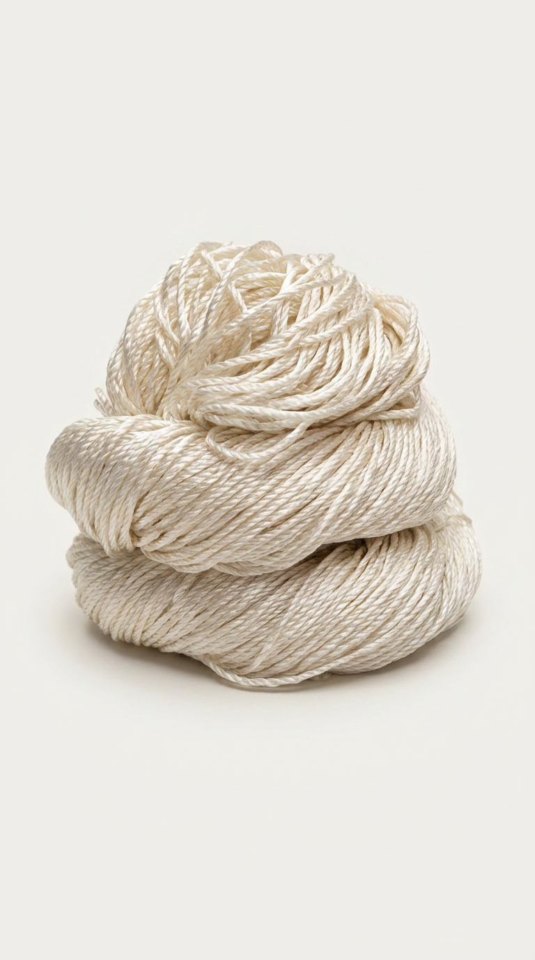 Knitsilk 3 Ply 100% Mulberry Silk Lace Weight Yarn | Perfect for Knitting, Crocheting & Weaving | Premium Quality Silk Yarn for Luxurious Projects (50g – 260 Yards, Sacred White)
