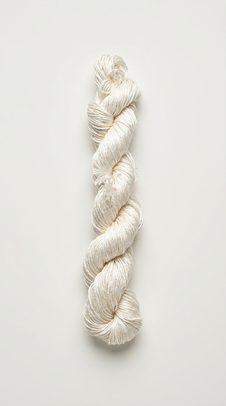 Knitsilk 3 Ply 100% Mulberry Silk Lace Weight Yarn | Perfect for Knitting, Crocheting & Weaving | Premium Quality Silk Yarn for Luxurious Projects (50g – 260 Yards, Sacred White)