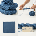 Knitsilk 3 Ply 100% Mulberry Silk Lace Weight Yarn | Perfect for Knitting, Crocheting & Weaving | Premium Quality Silk Yarn for Luxurious Projects (50g – 260 Yards, Twilight blue))