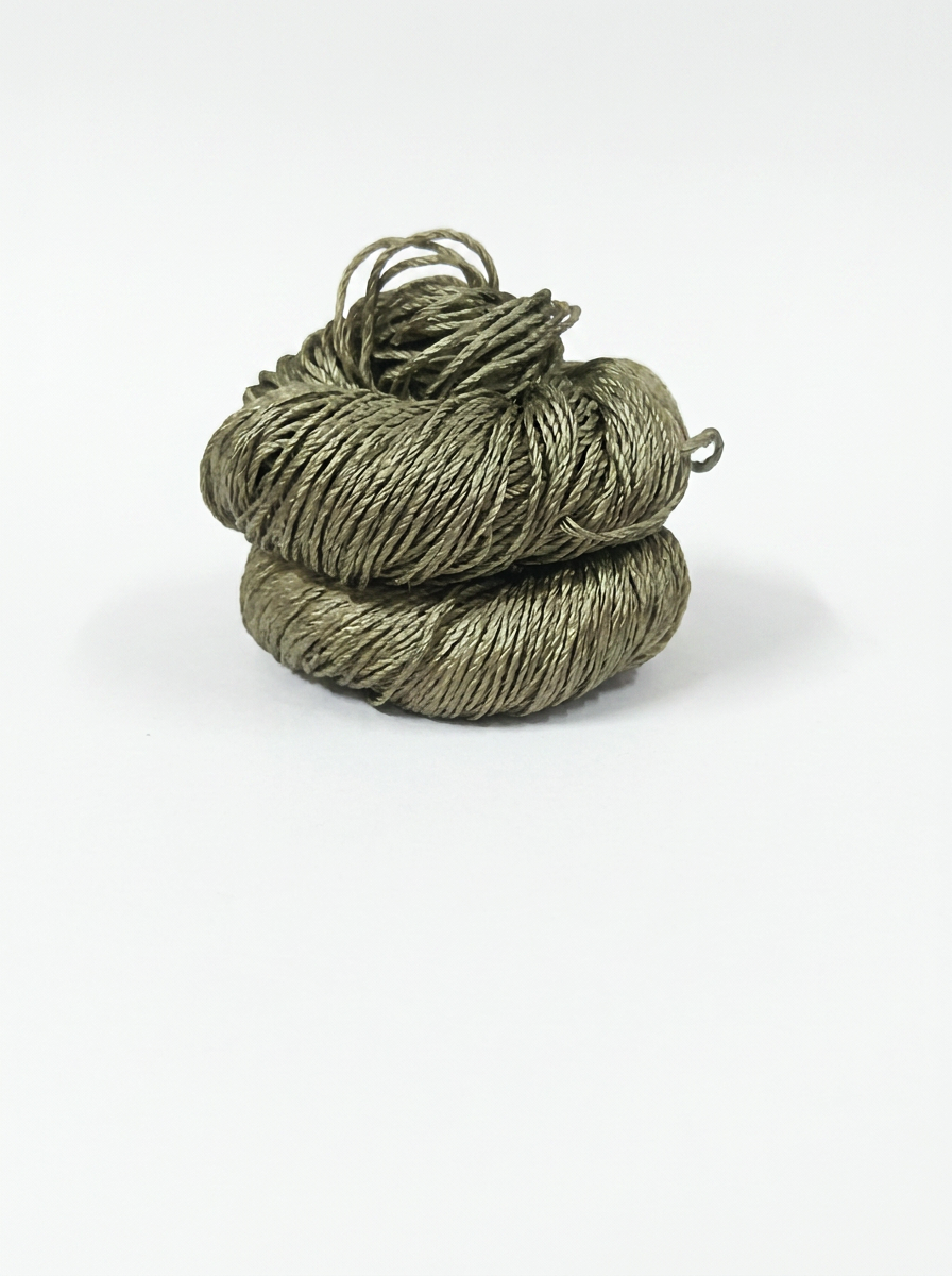 Knitsilk 3 Ply 100% Mulberry Silk Lace Weight Yarn | Perfect for Knitting, Crocheting & Weaving | Premium Quality Silk Yarn for Luxurious Projects (50g – 260 Yards, Olive)