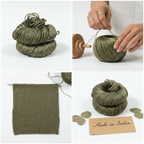 Knitsilk 3 Ply 100% Mulberry Silk Lace Weight Yarn | Perfect for Knitting, Crocheting & Weaving | Premium Quality Silk Yarn for Luxurious Projects (50g – 260 Yards, Olive)
