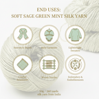 Knitsilk 3 Ply 100% Mulberry Silk Lace Weight Yarn | Perfect for Knitting, Crocheting & Weaving | Premium Quality Silk Yarn for Luxurious Projects (50g – 260 Yards, Butterscotch)