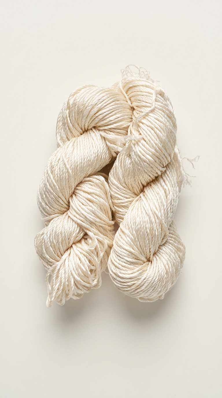 Knitsilk 3 Ply 100% Mulberry Silk Lace Weight Yarn | Perfect for Knitting, Crocheting & Weaving | Premium Quality Silk Yarn for Luxurious Projects (50g – 260 Yards, Ivory)