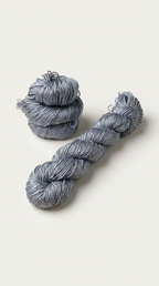 Knitsilk 3 Ply 100% Mulberry Silk Lace Weight Yarn | Perfect for Knitting, Crocheting & Weaving | Premium Quality Silk Yarn for Luxurious Projects (50g – 260 Yards, Silver Surfer)