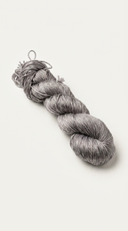 Knitsilk 3 Ply 100% Mulberry Silk Lace Weight Yarn | Perfect for Knitting, Crocheting & Weaving | Premium Quality Silk Yarn for Luxurious Projects (50g – 260 Yards, Grey)