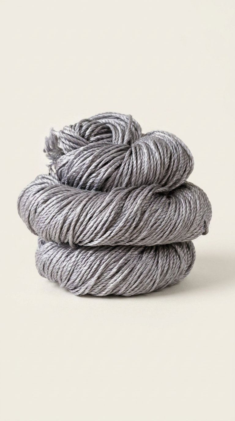 Knitsilk 3 Ply 100% Mulberry Silk Lace Weight Yarn | Perfect for Knitting, Crocheting & Weaving | Premium Quality Silk Yarn for Luxurious Projects (50g – 260 Yards, Grey)