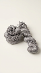 Knitsilk 3 Ply 100% Mulberry Silk Lace Weight Yarn | Perfect for Knitting, Crocheting & Weaving | Premium Quality Silk Yarn for Luxurious Projects (50g – 260 Yards, Grey)