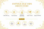 Knitsilk 3 Ply 100% Mulberry Silk Lace Weight Yarn | Perfect for Knitting, Crocheting & Weaving | Premium Quality Silk Yarn for Luxurious Projects (50g – 260 Yards, Golden mustard)