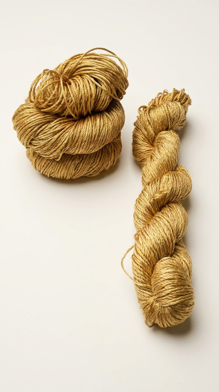 Knitsilk 3 Ply 100% Mulberry Silk Lace Weight Yarn | Perfect for Knitting, Crocheting & Weaving | Premium Quality Silk Yarn for Luxurious Projects (50g – 260 Yards, Golden mustard)