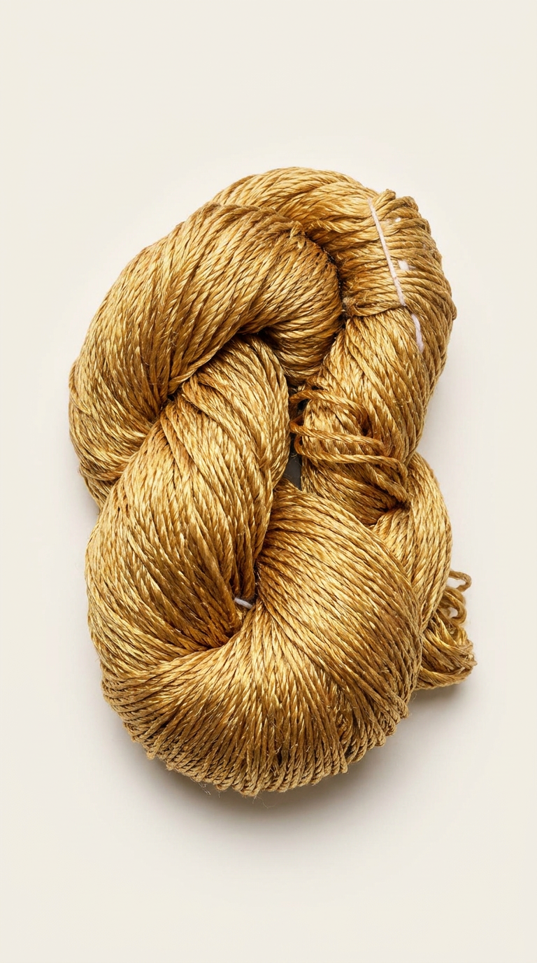 Knitsilk 3 Ply 100% Mulberry Silk Lace Weight Yarn | Perfect for Knitting, Crocheting & Weaving | Premium Quality Silk Yarn for Luxurious Projects (50g – 260 Yards, Mustard)