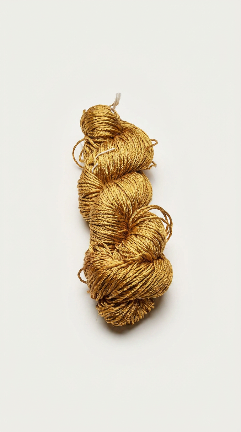 Knitsilk 3 Ply 100% Mulberry Silk Lace Weight Yarn | Perfect for Knitting, Crocheting & Weaving | Premium Quality Silk Yarn for Luxurious Projects (50g – 260 Yards, Mustard)