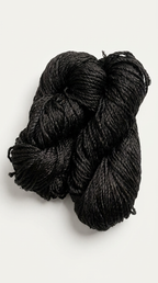 Knitsilk 3 Ply 100% Mulberry Silk Lace Weight Yarn | Perfect for Knitting, Crocheting & Weaving | Premium Quality Silk Yarn for Luxurious Projects (50g – 260 Yards, Black)