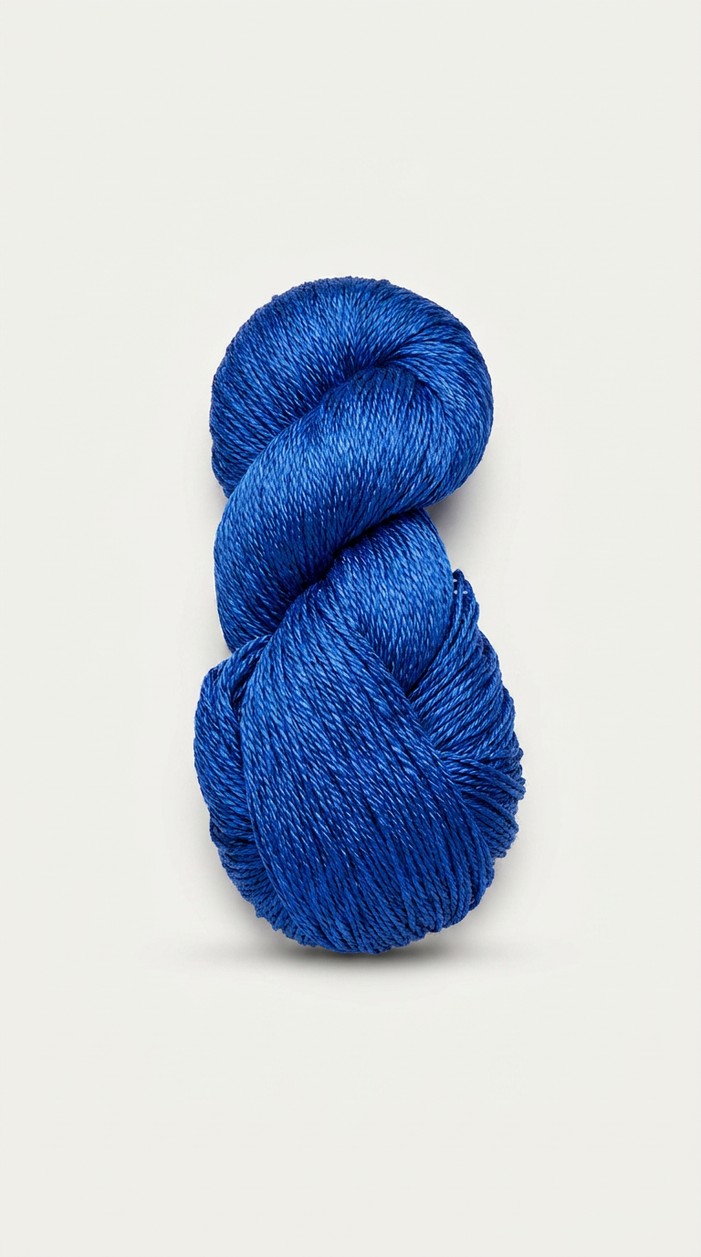 Knitsilk 3 Ply 100% Mulberry Silk Lace Weight Yarn | Perfect for Knitting, Crocheting & Weaving | Premium Quality Silk Yarn for Luxurious Projects (50g – 260 Yards, Royal blue)