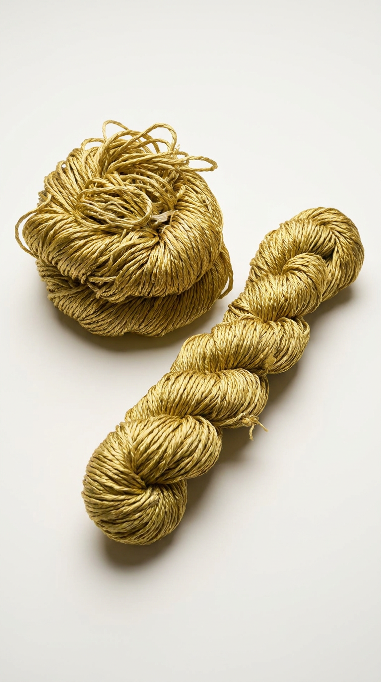 Knitsilk 3 Ply 100% Mulberry Silk Lace Weight Yarn | Perfect for Knitting, Crocheting & Weaving | Premium Quality Silk Yarn for Luxurious Projects (50g – 260 Yards, Super gold)