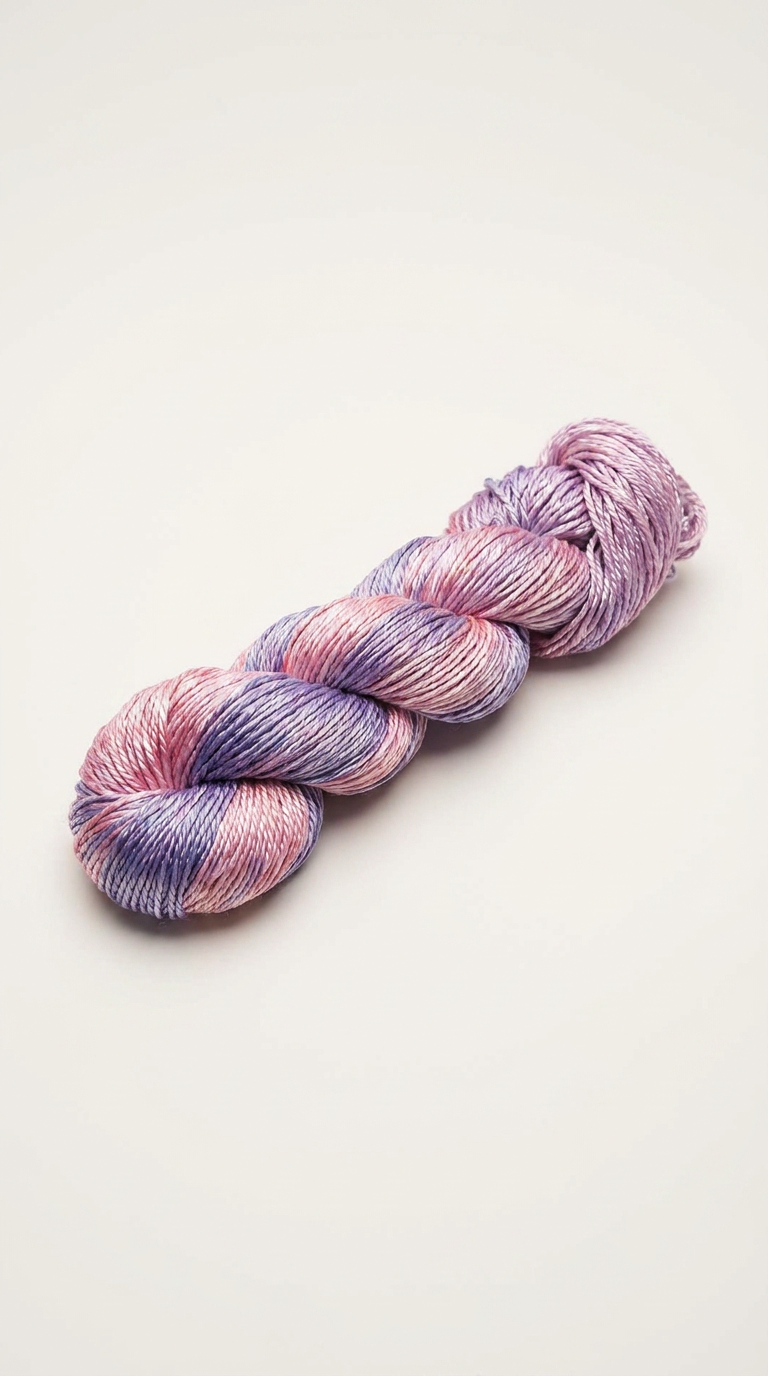 Knitsilk 3 Ply 100% Mulberry Silk Lace Weight Yarn | Perfect for Knitting, Crocheting & Weaving | Premium Quality Silk Yarn for Luxurious Projects (50g – 260 Yards, Orchids)