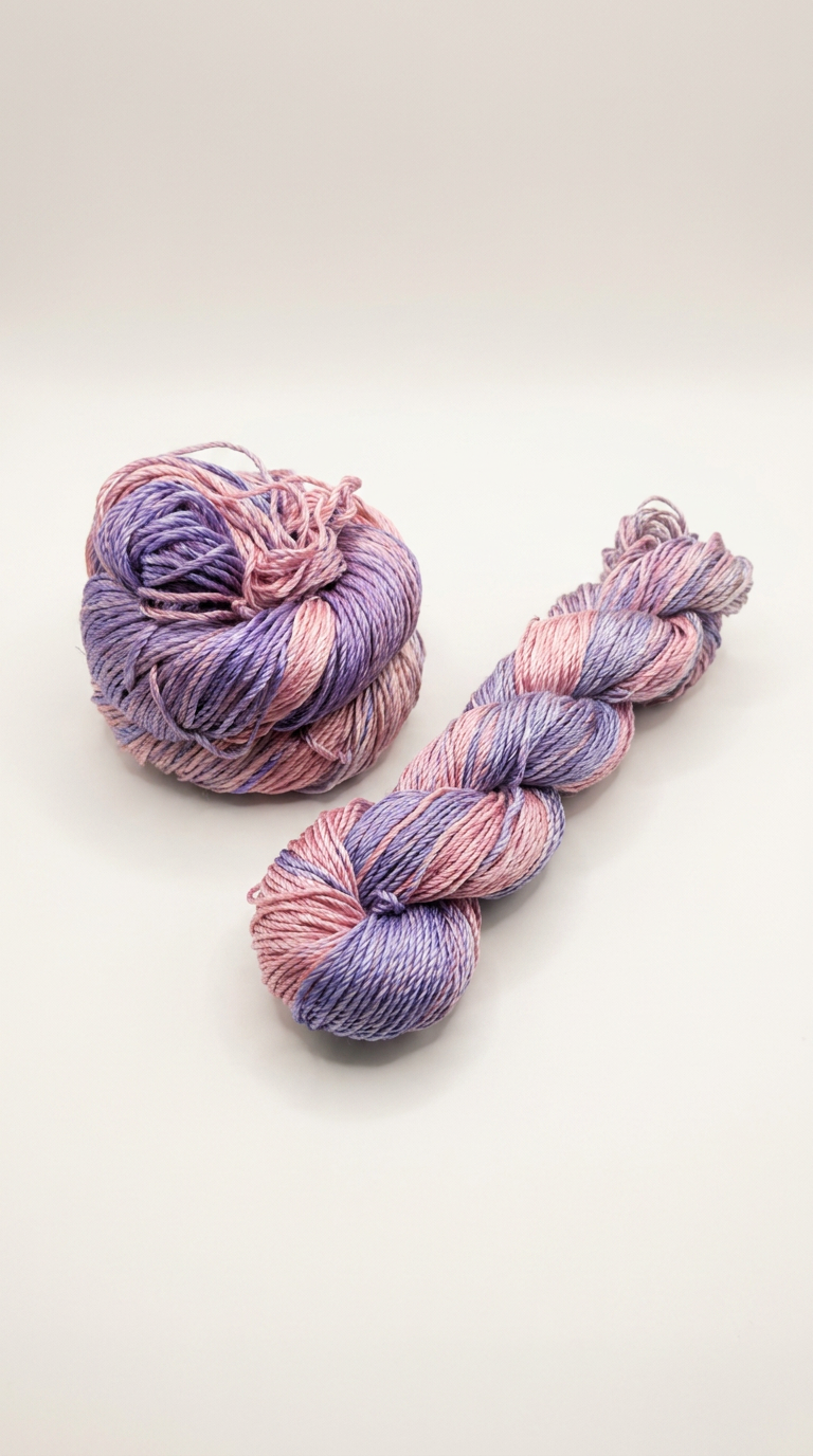 Knitsilk 3 Ply 100% Mulberry Silk Lace Weight Yarn | Perfect for Knitting, Crocheting & Weaving | Premium Quality Silk Yarn for Luxurious Projects (50g – 260 Yards, Orchids)